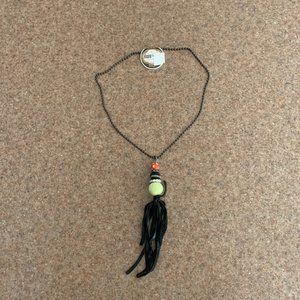 Art by Amy mixed material dangle necklace NWT